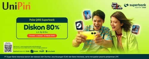 Top Up Game di UniPin Makin Hemat! Diskon Hingga 80% Pakai QRIS Superbank